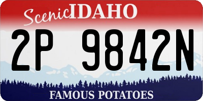 ID license plate 2P9842N