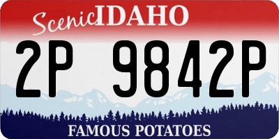 ID license plate 2P9842P