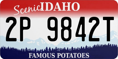 ID license plate 2P9842T
