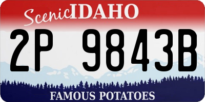 ID license plate 2P9843B