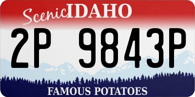 ID license plate 2P9843P