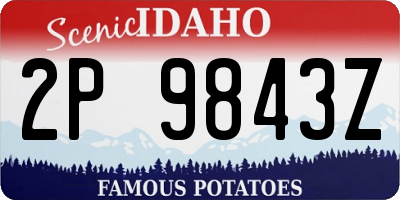 ID license plate 2P9843Z
