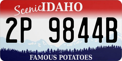 ID license plate 2P9844B