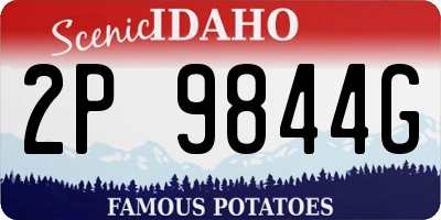 ID license plate 2P9844G