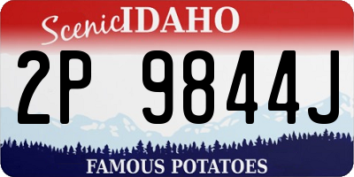 ID license plate 2P9844J