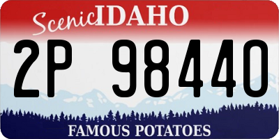 ID license plate 2P9844O