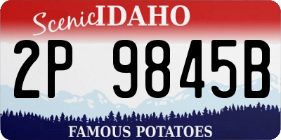 ID license plate 2P9845B