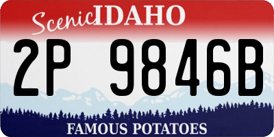 ID license plate 2P9846B