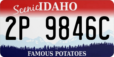 ID license plate 2P9846C