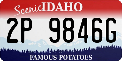 ID license plate 2P9846G
