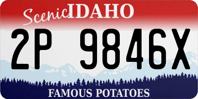ID license plate 2P9846X