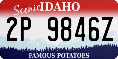 ID license plate 2P9846Z