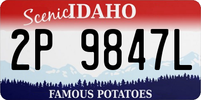 ID license plate 2P9847L