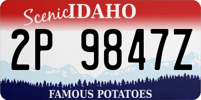 ID license plate 2P9847Z