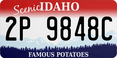 ID license plate 2P9848C