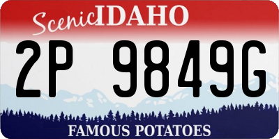 ID license plate 2P9849G