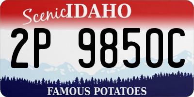 ID license plate 2P9850C