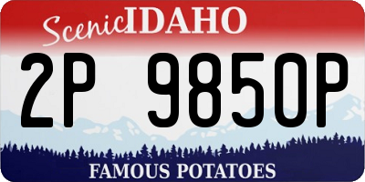ID license plate 2P9850P