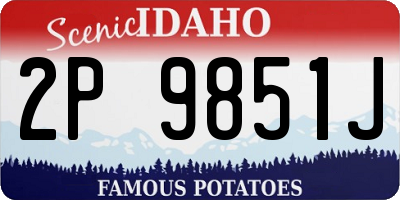 ID license plate 2P9851J