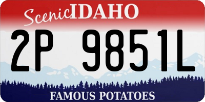 ID license plate 2P9851L