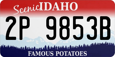ID license plate 2P9853B