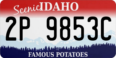 ID license plate 2P9853C