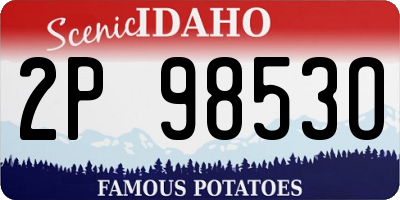 ID license plate 2P9853O
