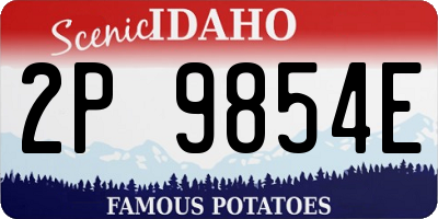ID license plate 2P9854E