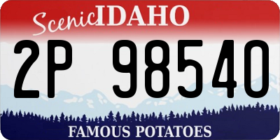 ID license plate 2P9854O