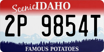 ID license plate 2P9854T
