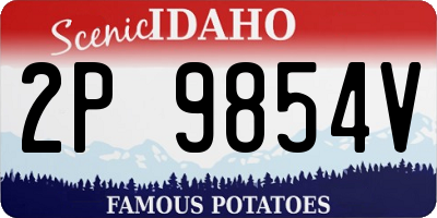 ID license plate 2P9854V