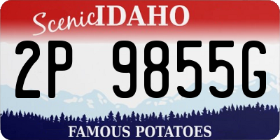 ID license plate 2P9855G