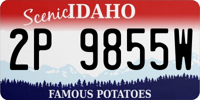 ID license plate 2P9855W
