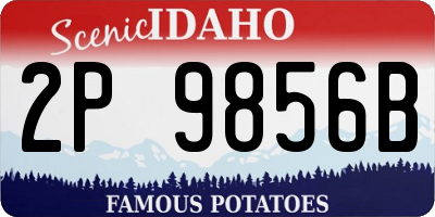 ID license plate 2P9856B