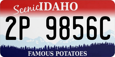 ID license plate 2P9856C