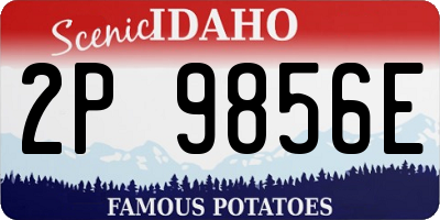 ID license plate 2P9856E
