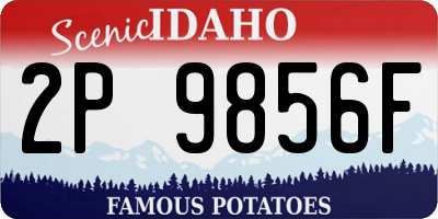ID license plate 2P9856F