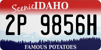 ID license plate 2P9856H