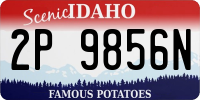 ID license plate 2P9856N