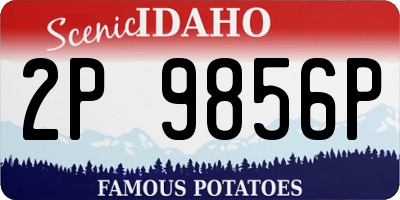 ID license plate 2P9856P
