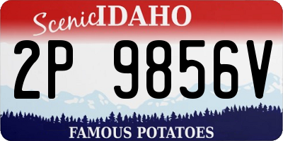 ID license plate 2P9856V