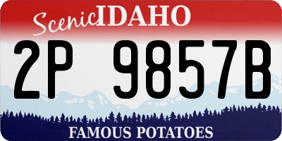 ID license plate 2P9857B