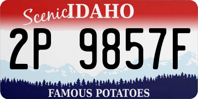ID license plate 2P9857F