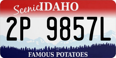 ID license plate 2P9857L
