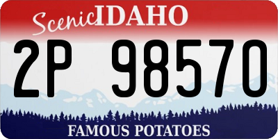 ID license plate 2P9857O