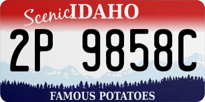 ID license plate 2P9858C