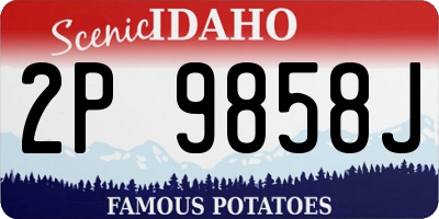 ID license plate 2P9858J