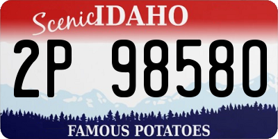 ID license plate 2P9858O