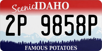 ID license plate 2P9858P