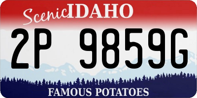 ID license plate 2P9859G